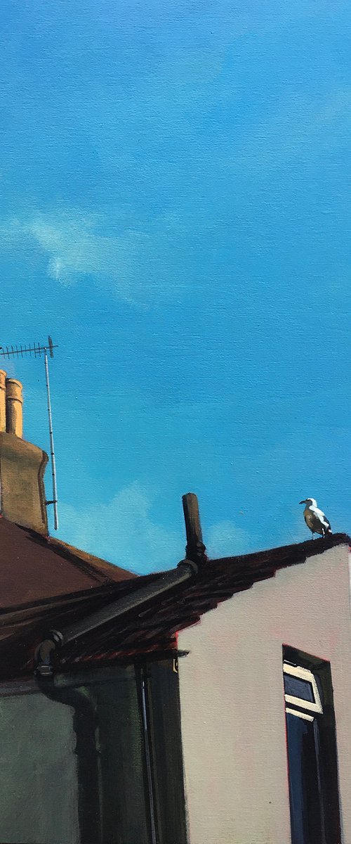 Seagull and Chimneys by Andrew Morris