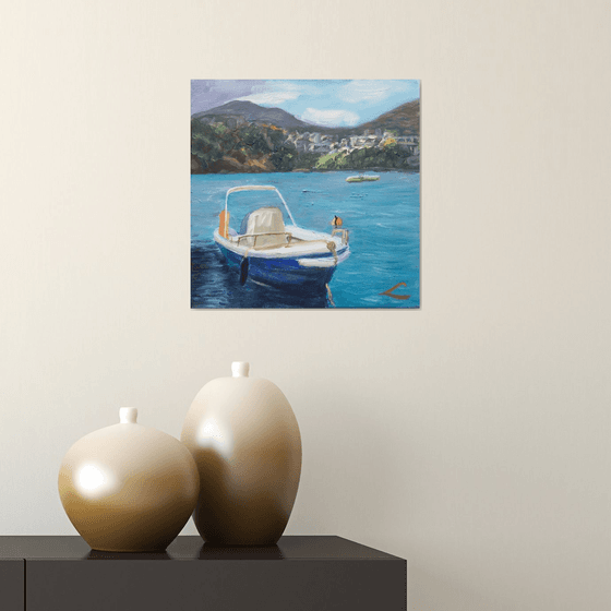 Cretan Bali beach boat