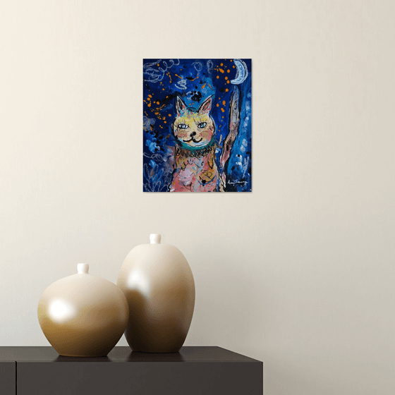 Le chat et la lune