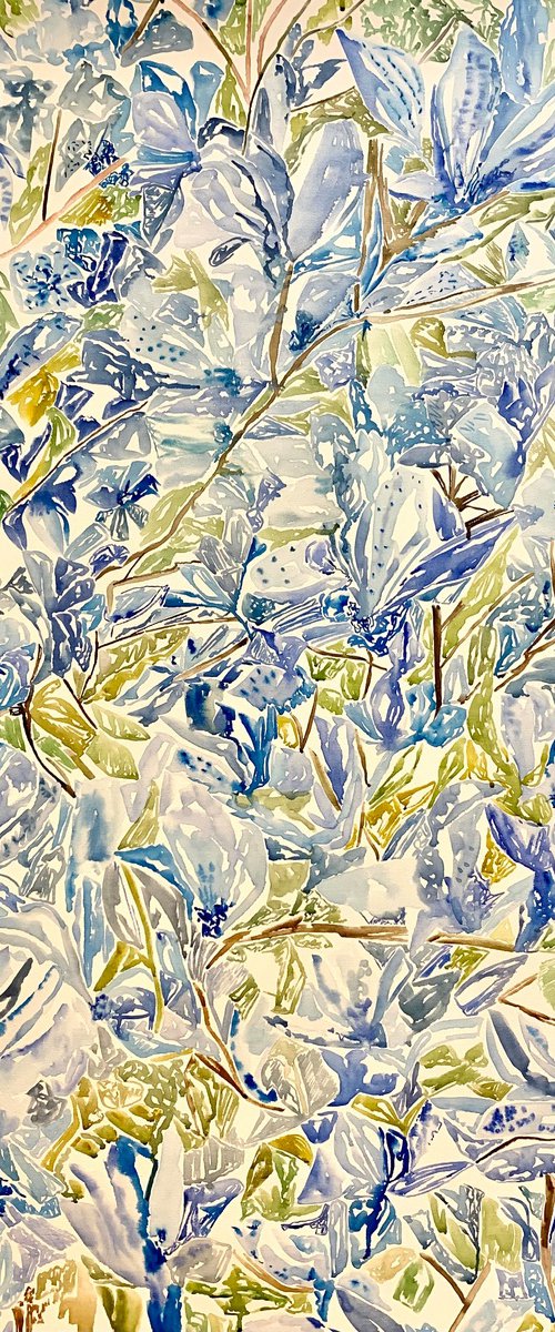 'Water Blue Flowers' by Kathleen Mullaniff