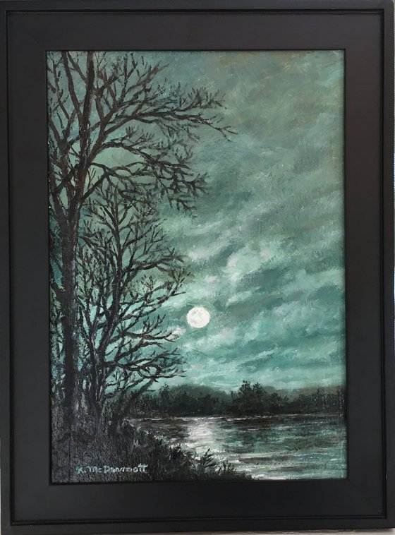 Lunar Dream by K. McDermott - oil 13X9 inches (SOLD)