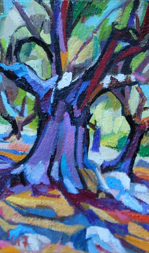 Olive tree 3  / 16.3  x 11.5  cm by Maja Đokić Mihajlović
