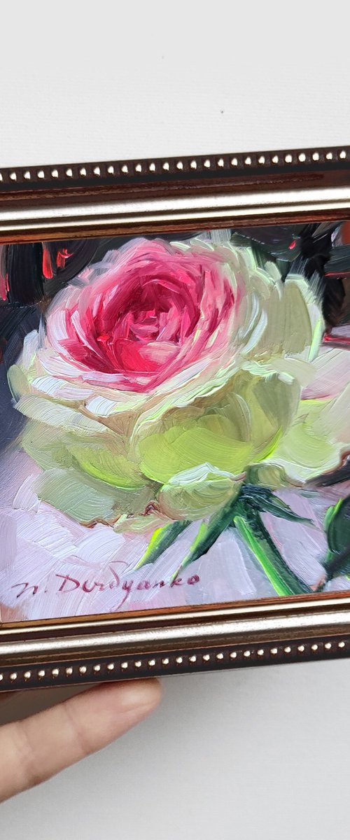 Rose painting by Nataly Derevyanko