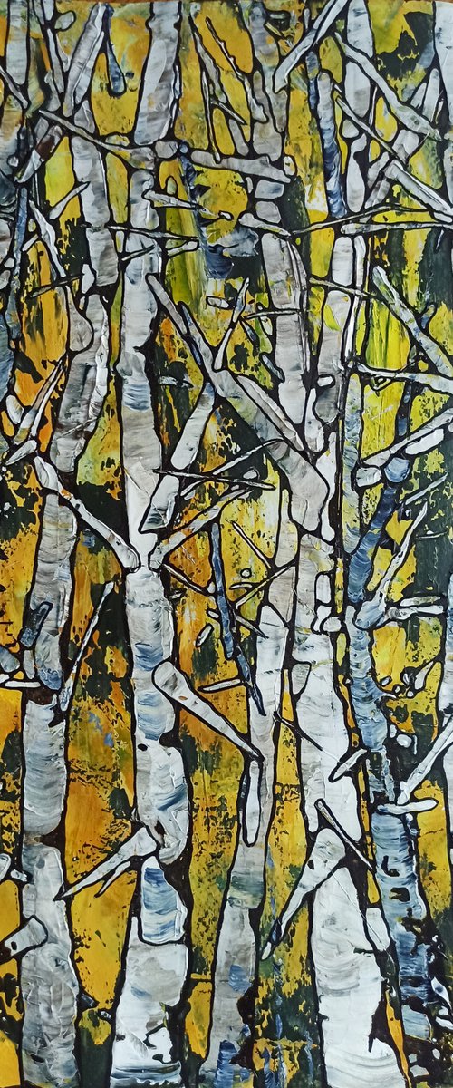 The colours of the forest - yellow by Beta Sudnikowicz
