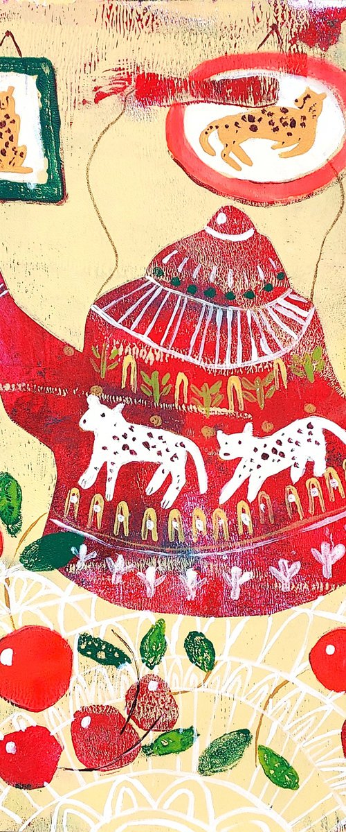 Tea with cheetahs by Irina Plaksina