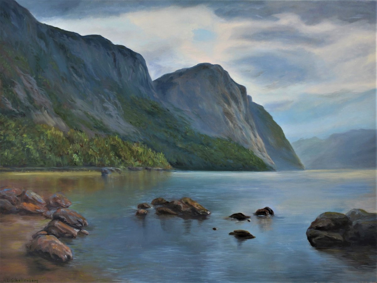 Norwegian fjord by Lusie Schellenberg