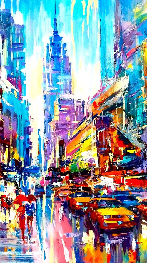 Abstract cityscape (New York) by Andrej  Ostapchuk