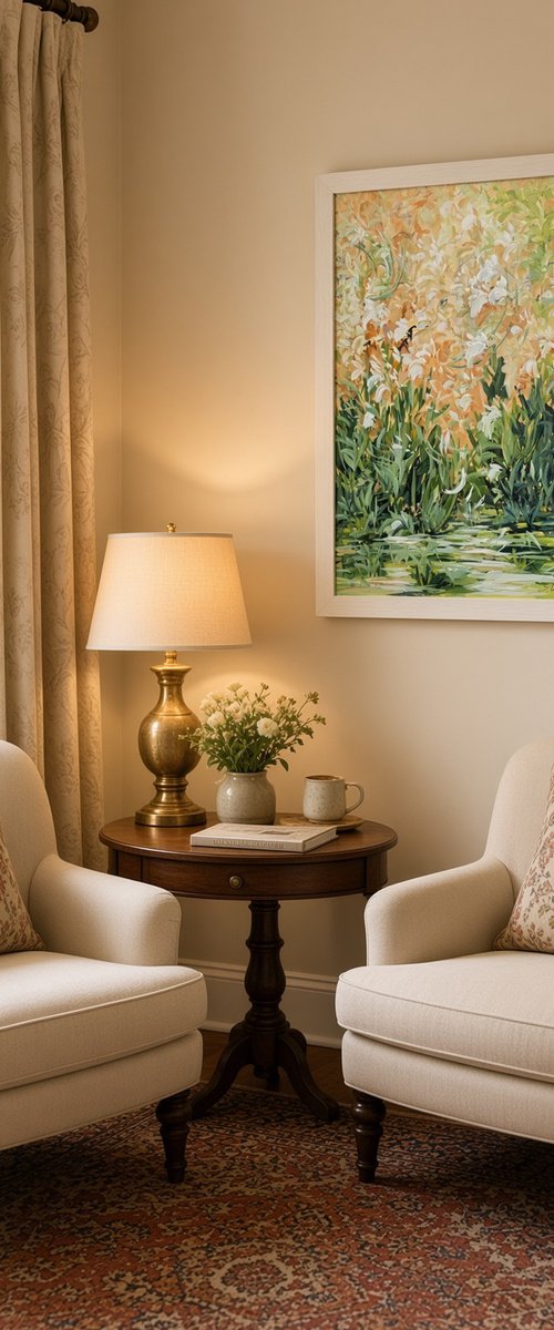 Sunrise Garden View – Impressionist Floral by Sveta Osborne