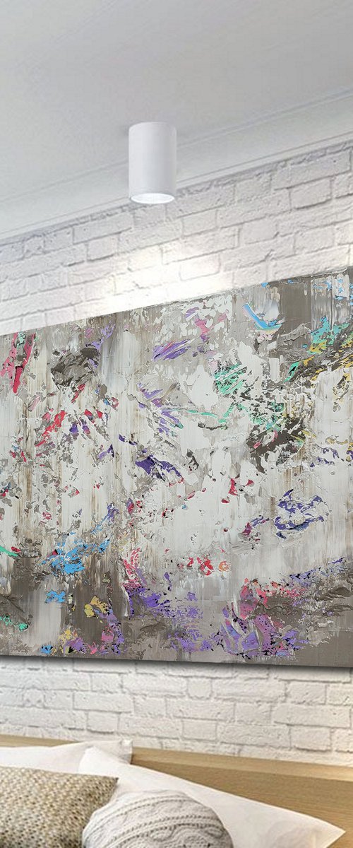 150x100cm. / abstract painting / Abstract 2299 by Alex Senchenko