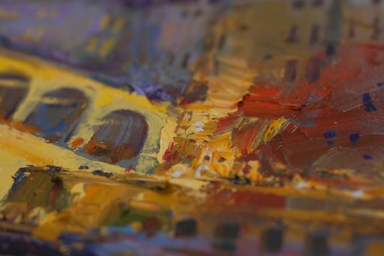 Rialto Bridge. Venice evening