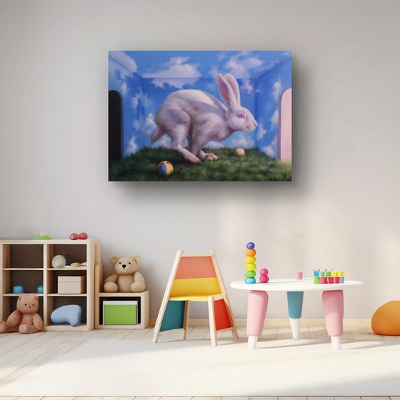 "On the edge of a blue dream"