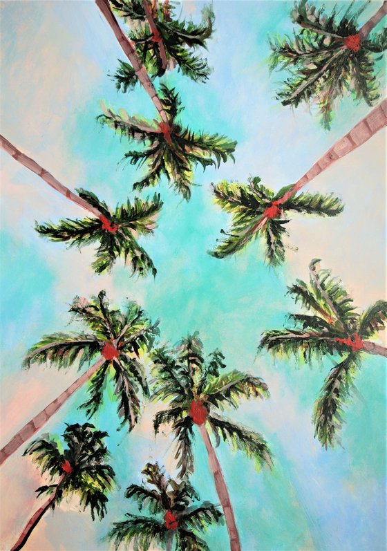 Palm trees / 70 x 50 cm