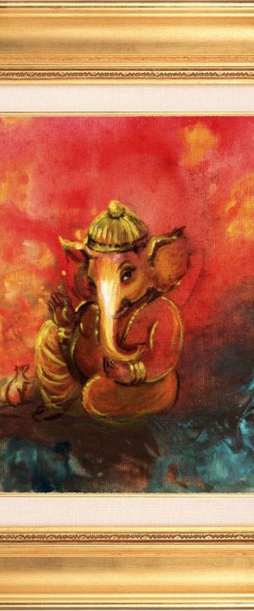 Lord Ganesha the cute one by Asha Shenoy