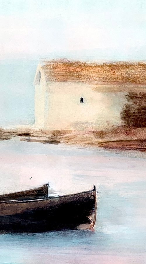 Two Houses - Two Boats by Siniša Alujević