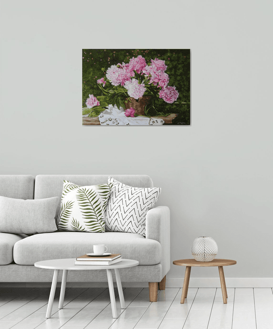 Peonies in the Sun, Garden Scenery