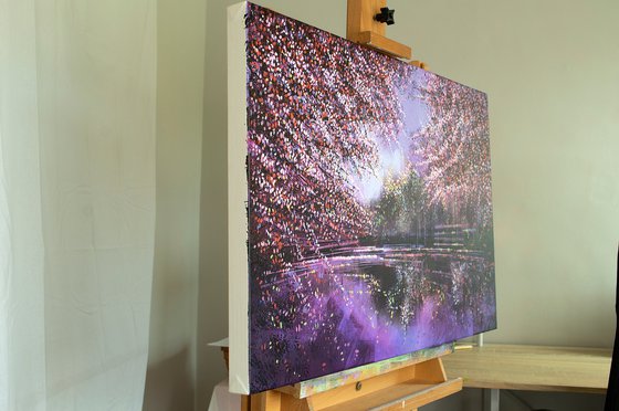 Blossom Trees By Moonlight
