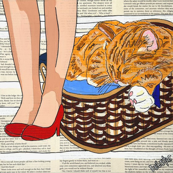 Cat Capers Laundry 3 30cm x 30cm