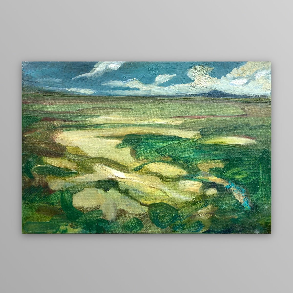 Impressionistic Landscape Oil Painting By Guy Pickford, 12 X 8, Sculpted Over Millennia, Original Artwork