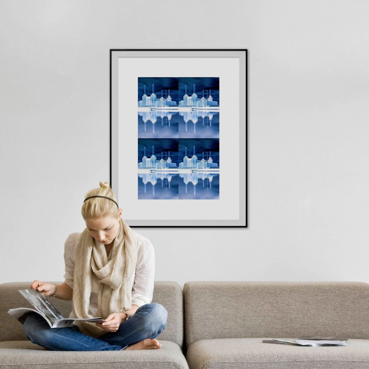 BATTERSEA BLUE X4 Limited edition 2/10 30in x 20in by Laura Fitzpatrick
