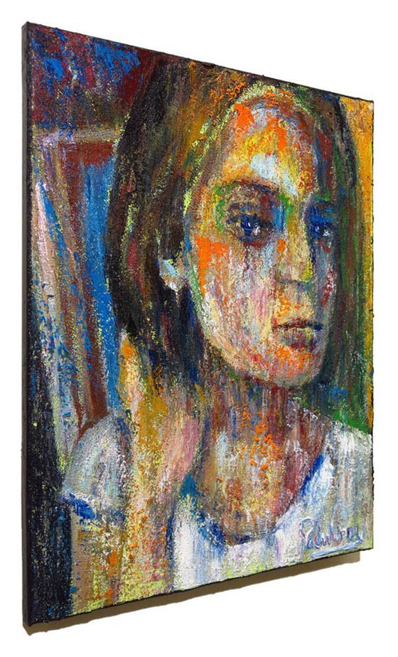 Original Oil Painting Portrait Expressionism