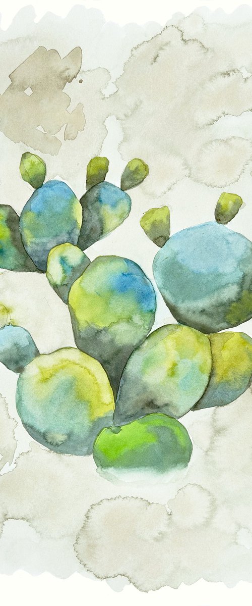 Watercolor Cactus 2 by Irina Anis