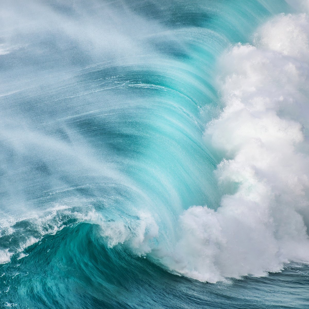 Photorealistic Landscape Photograph By Andrew Lever, 50 X 50, Turquoise Boom, Original Artwork