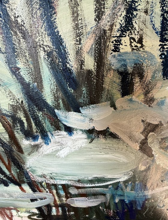 Spring pond. Diptych