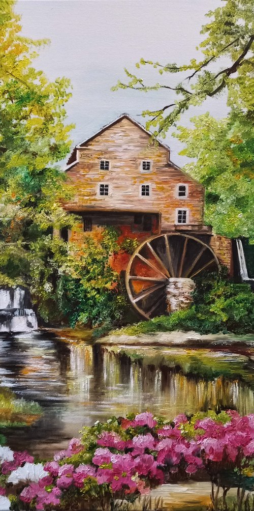 Landscape with mill by Anna Rita Angiolelli