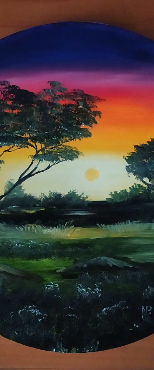 Calm sunset by Nataliia Plakhotnyk