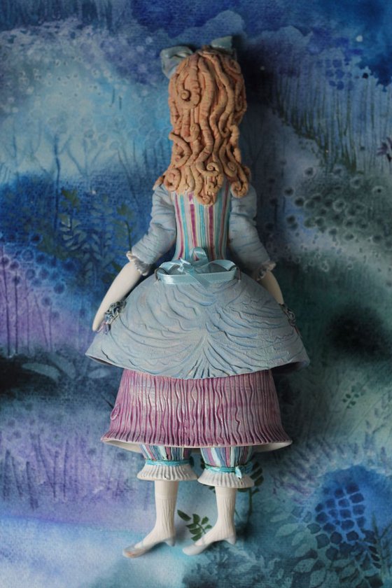 From the Alice in Wonderland. Alice, grown up. Wall sculpture by Elya Yalonetski