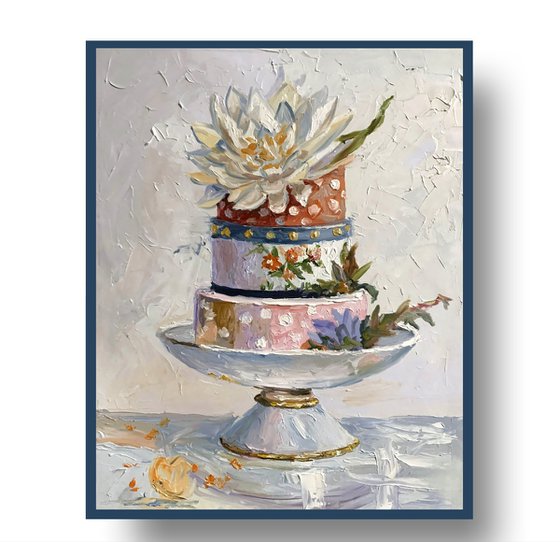Floral Cake Still Life.