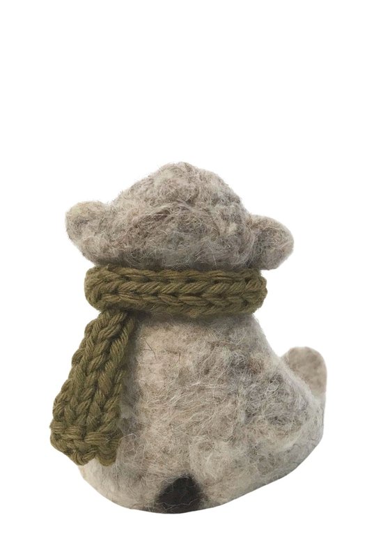 Reblochon, felted wool bear