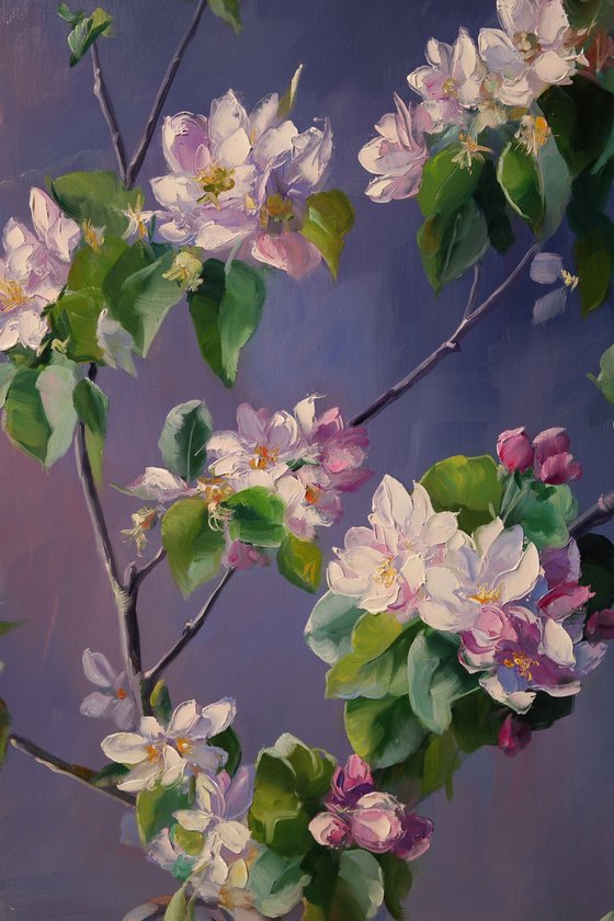 "Still life with flowering branches"
