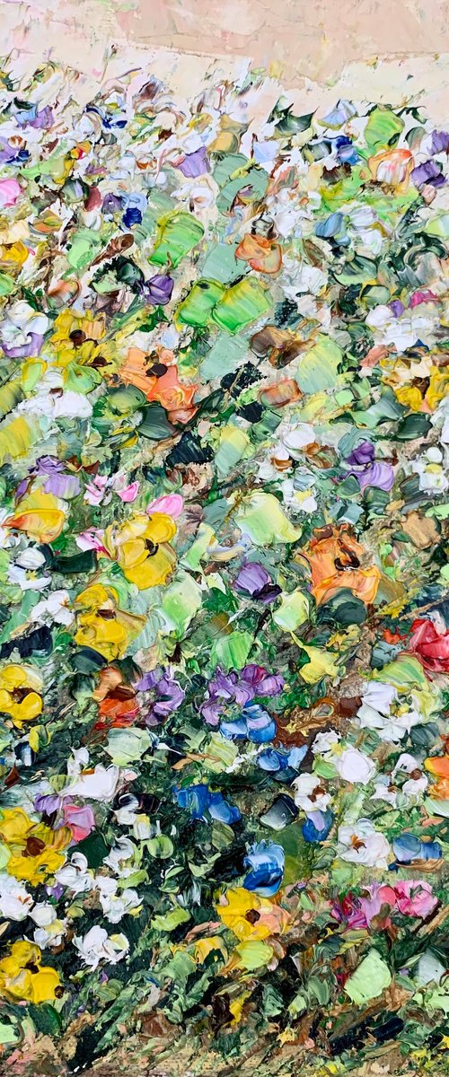 Colorful flowers meadow by Vilma Gataveckienė