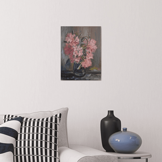 Still-life with bouquet of spring flowers "Rhododendron"