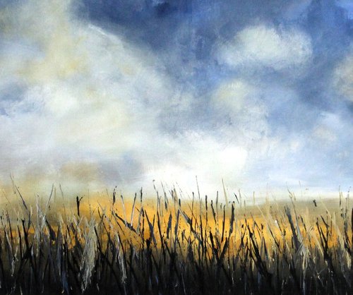 "All Quiet" #1 - Extra large original abstract painting by Cecilia Frigati