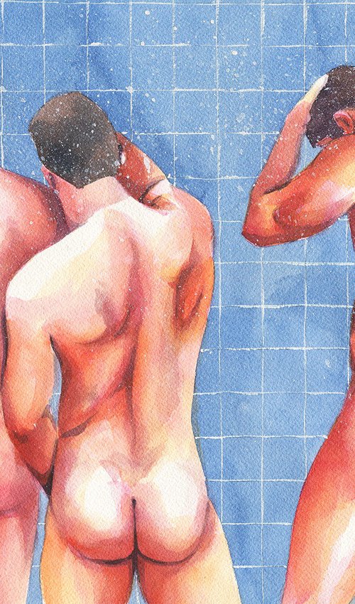 Shower - Male nude by Goodvin Nerko