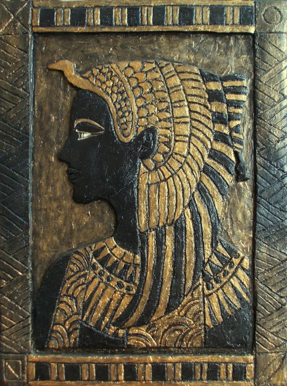 sculptural wall art "Queen of Egypt"