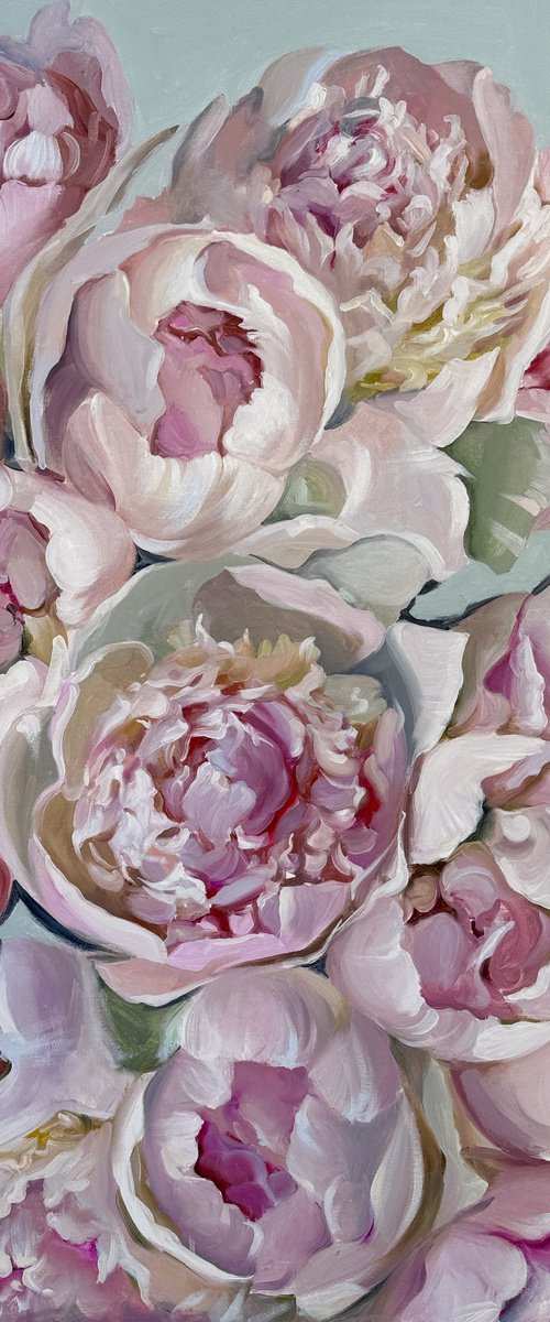 Peonies in bloom by Olena Hromova