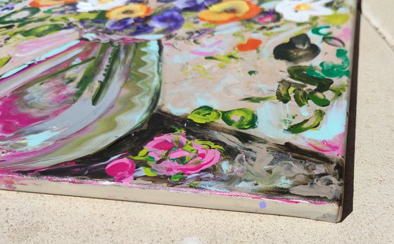 Lilies and Larkspur