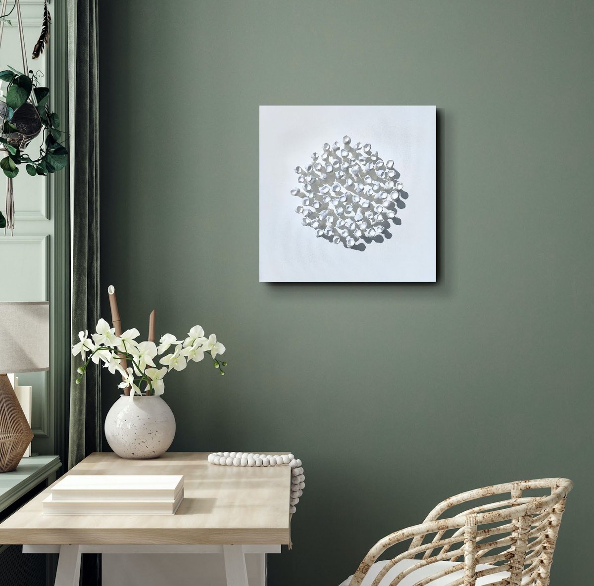 Organic Abstract Sculpture By Natasha Kanevski, 20 X 20", Connection #29, Original Artwork