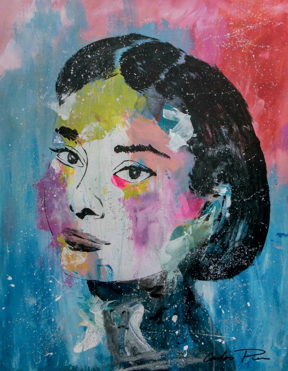 Audrey Hepburn Pop Art Painting Series 90x70cm Artfinder
