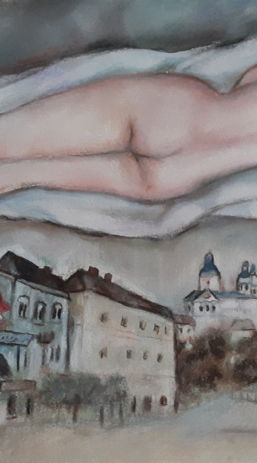 Pastel study (Marc Chagall) by Viktória Déri