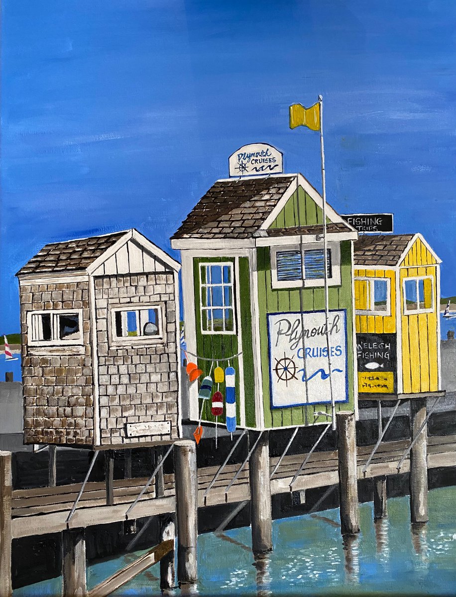 Plymouth Harbor - Cape Cod By Maggie Jukes, 18 X 24, Artwork For Sale On Artfinder