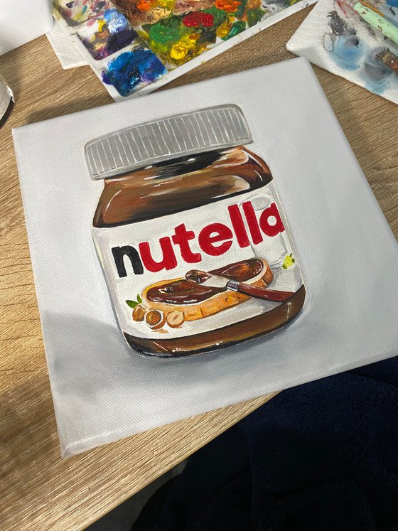 Nutty Nutella oil painting.