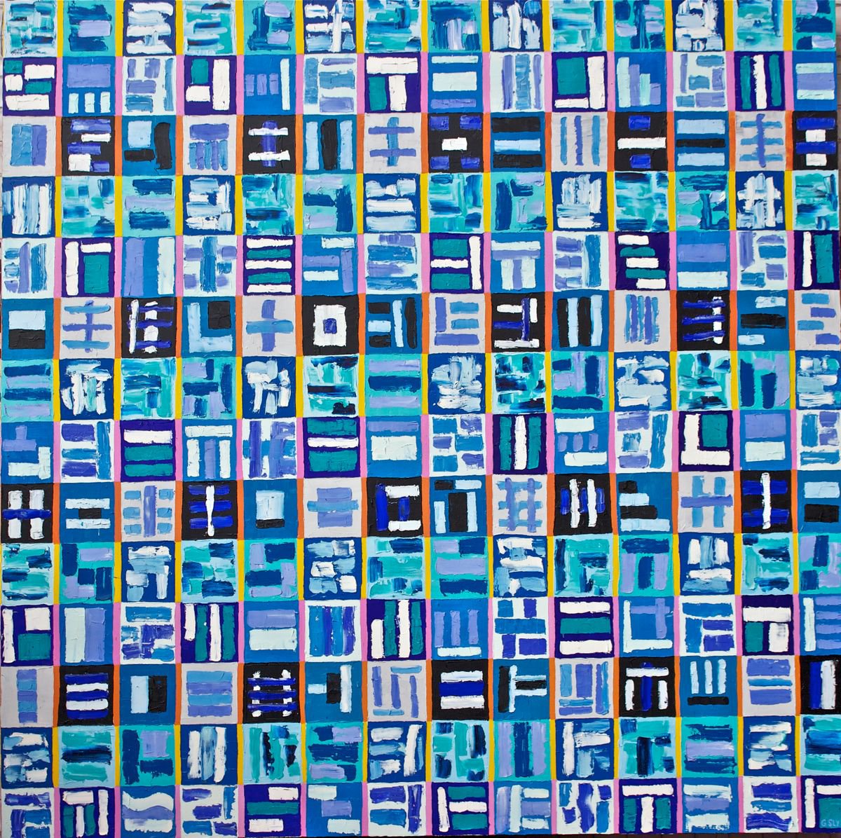 Square Sequence No.25 - Birth of Language No.3 by Garry Sly