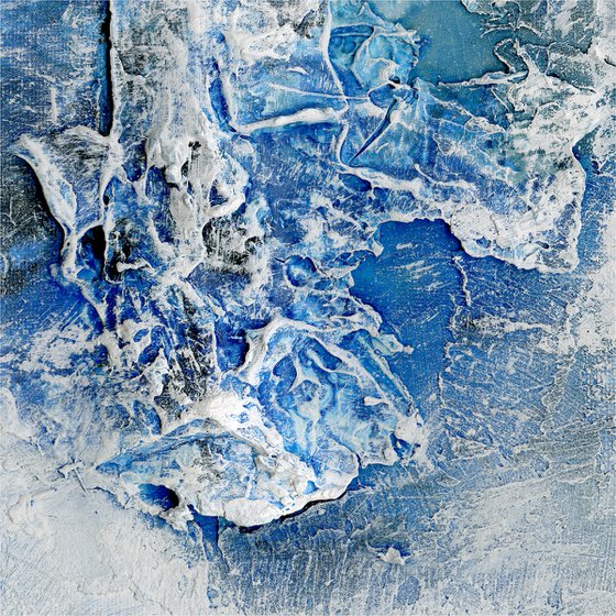 Winter Song - Highly Textured Abstract Painting by Kathy Morton Stanion