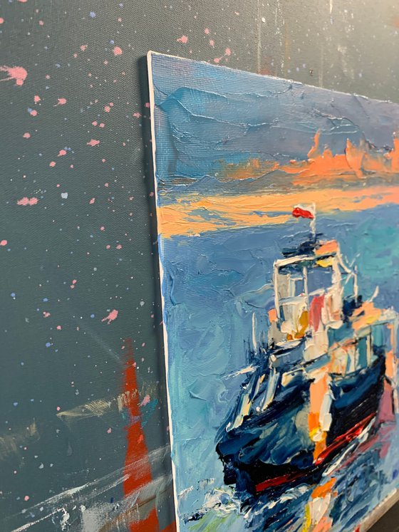 Sail boat. Yacht.