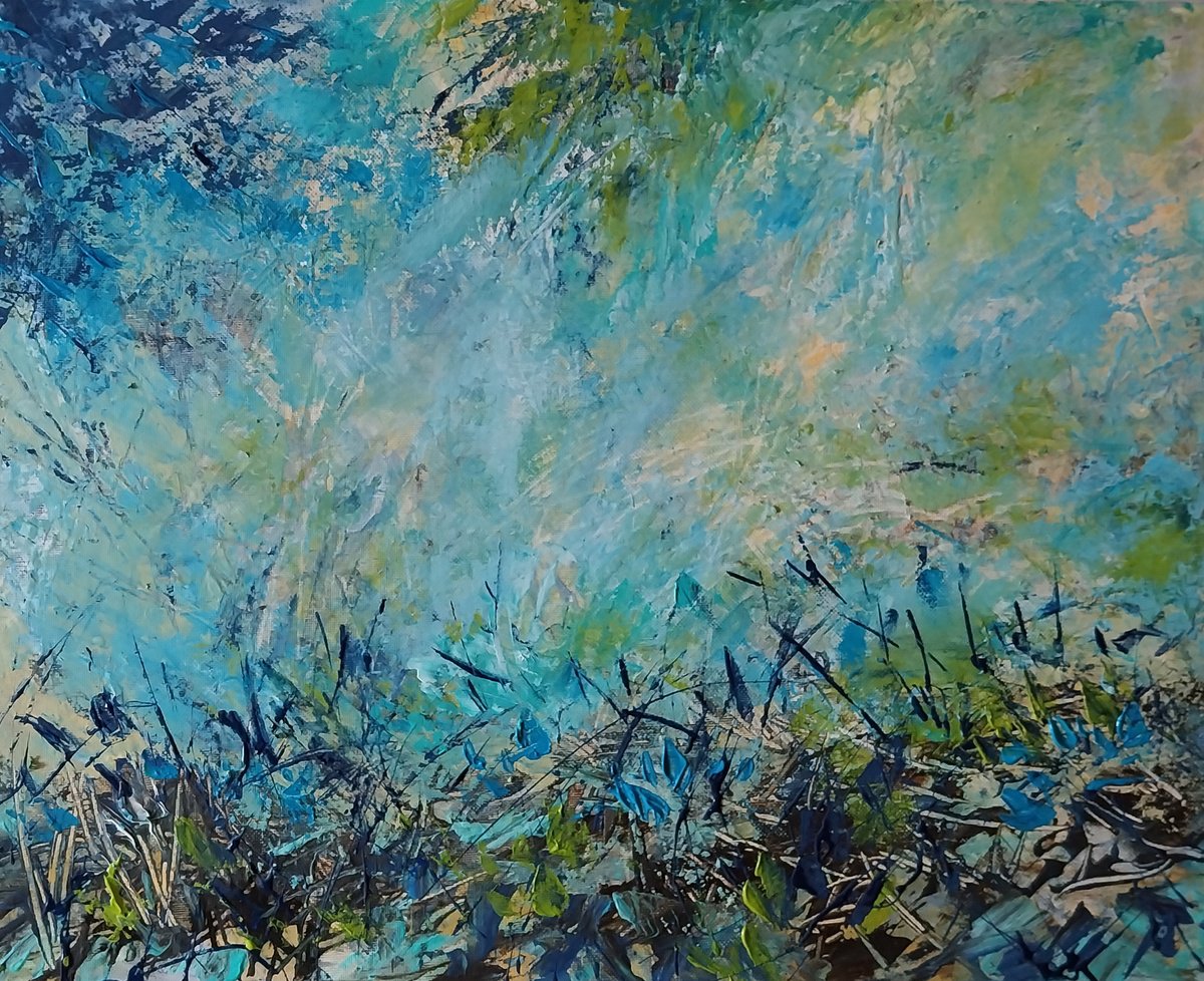 Acrylic Painting , Waterkant By Sol Michiels, 20 X 16, Artwork For Sale On Artfinder