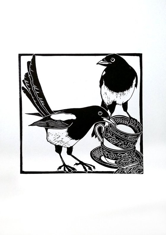The Magpies who came to tea (two for joy)